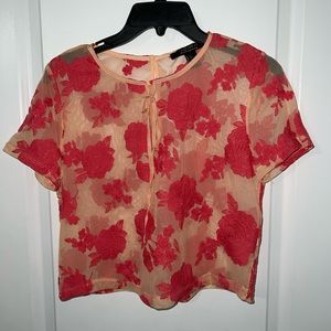 Forever 21 Nudepink Knot Top, Sz S